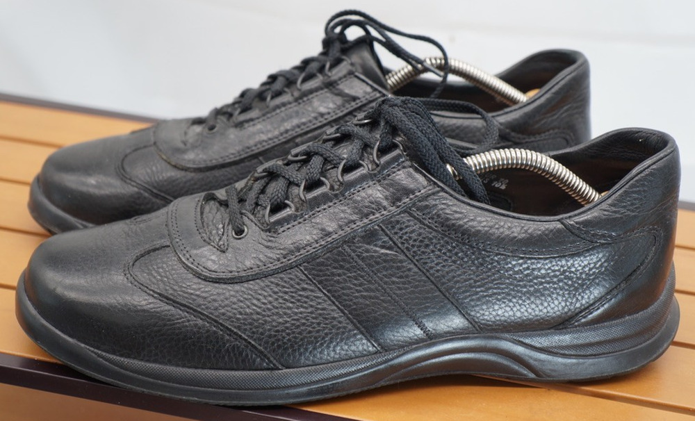Mephisto Men's Black Leather Walking Shoes Sneakers Comfort Oxford Size 10.5